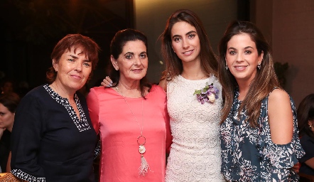  Anabel Valle, Olga Robles, Lorena Andrés y Gabriela Lara.