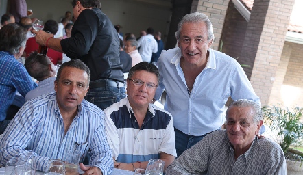 Hugo Moreno, Víctor López,Fernando Abudy Manuel Abad.