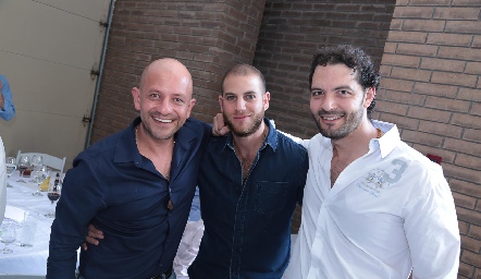  Horacio Rocha, Memo Medlich y Karim Zarur.