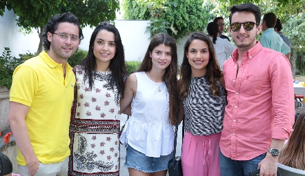  Abraham Salgado, Gaby Díaz Infante, Dany Meade, Marce y Enrique Díaz Infante.