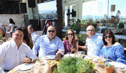  Alfredo Figueroa, Armando Rentería, Sofía Gómez, Alfonso Galán y Pita Retes.