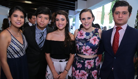  Mariel Ramírez, Eduardo Pérez, Mariana Márquez, Marcela Michell y Alfredo Muñoz.