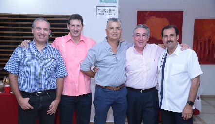  Luis Stevens, Luis Navarro, Ramón Zacarías, Gabriel Sanders y Alberto Kasis.
