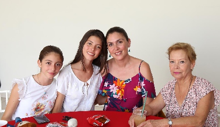  Romina Pérez, Eliza Pérez, Claudia Barrientos y Luz Elena Monsivais.