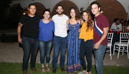 Azael Arellano, Daniela Gascón, Mauricio Kury, Alejandra Gascón, Lucila Andrade y Nacho Gascón.