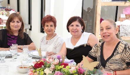  Mayne Lomelí, Adelaida Chemás, Carmen Cuéllar y Cris de Pérez.