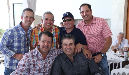  Eduardo Espinosa, Chino Villarreal, Rodrigo Gómez, Jorge Morales, Obed Gutiérrez y Salomón Dip.