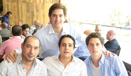  Humberto Ramos, Fernando Abud, Ignacio Cisneros y Diego Jourdain.