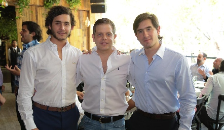 Julián Abud, Juan Carlos Feres y Fernando Abud.