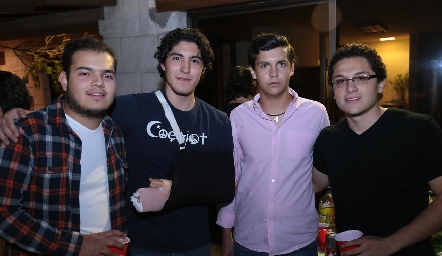  Mauricio Schekaiban, Armando Martínez, Carlos Andrade y Humberto Saiz.