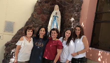  Maru Ambriz, Patricia Gallardo, Isabel Guzmán, Fernanda Alcalá y Mónica Leiva.