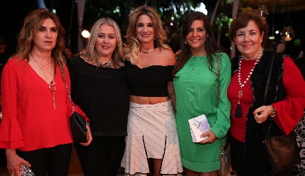  Claudia Villarreal, Maite de la Torre, Verónica Payán, Vera de Castillo y Gloria Valle.
