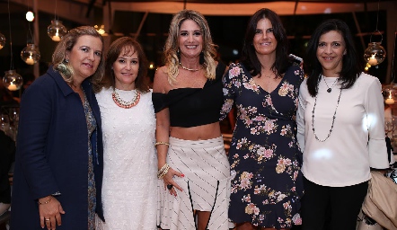  Marlú Mendizábal, Ingrid Pérez, Verónica Payán, Guille Meade y Leticia Ivón.
