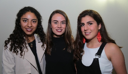  María José Moreno, Ana Cubillas y Camila Villarreal.