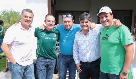  Ariel Álvarez, Gerardo Valle, Humberto Abaroa, Francisco Leos y Gabriel Valle.