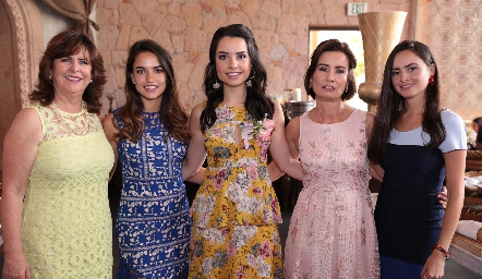  Rosa María Somohano, Marcela Díaz Infante, Gaby Díaz Infante, Gabriela Andrés de Díaz Infante y María José Salgado.