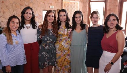  Mimí Franco, Marijó Berrueta, Pily Castañón, Gaby Díaz Infante, Ana Laura Rodríguez, Araceli Palau y Mariana Quindós.