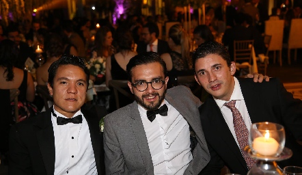  José Eduardo Delgado, Eduardo Guerra y  Federico Garza.