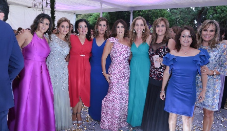  Paty Valades, Lorena Robles, Lupita González. Graciela Torres, Sandra Galván, Gaby Cantú, Sabrina Gaviño, Lucía Bravo y Ana Lilia Von  Der Meden.