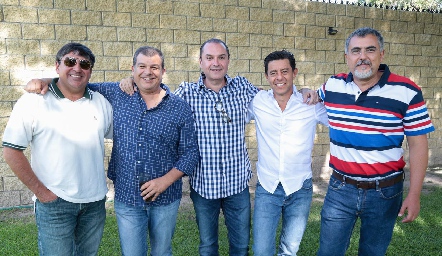  Juan Ariel Reyes, Luis Arturo Estrada, Toño Nieto, Andrés Martínez y Picho Páramo.