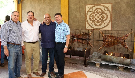  Rodolfo Treviño, Jacobo Payán, José Ángel Morales y Ramiro Rodríguez.