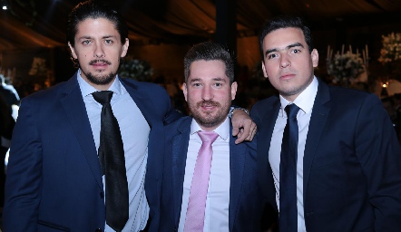  Roberto Fernández, Rodrigo Tamez y Lázaro Hernández.