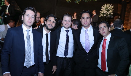  Mauricio Dibildox, Rodrigo Mercado, José Eduardo Perogordo, Gerardo González y Andrés Chávez.