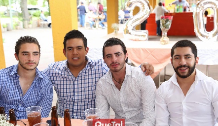  Ramón Pedroza, Edgar Zúñiga, José Ignacio Maqueo y Carlos Salinas.
