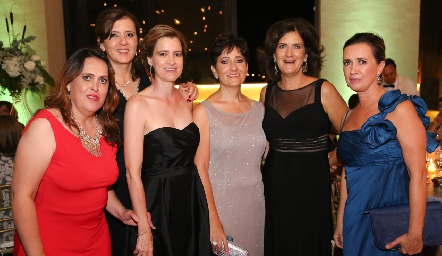  Martha Huerta, Marcela Milán, Marisa Valle, Claudia Díaz de Sandi, Yusa Coulon y Lucía Martínez.