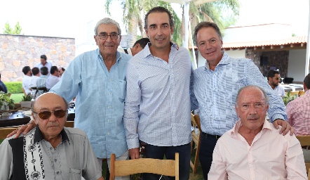  Giba Galván, Alejandro Elizondo, Jorge Meade, Ricardo Elías y Javier Meade.