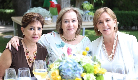  Samira Mustre, Luz María Rubín de Celis y Rosy Mercado.