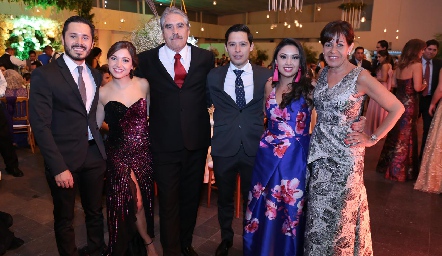  Ángel Cárdenas, Andrea Marín, Eduardo Romo, Alfredo Marín, Mariana Marín y Cecilia Contreras.