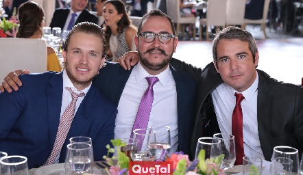  Chema Herrea, Eduardo Delgado y Sergio Acebo.