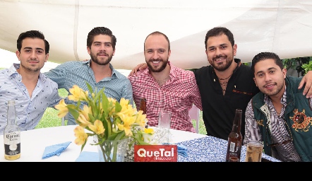  Rodrigo Carreras, Pablo Díaz, Santiago Cueli, Pollo Dávila y Jorge Rocha.