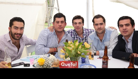  Oscar Cadena, Toro Gómez, Santiago Guzmán, Andrés Mina y Rodolfo Ortega.