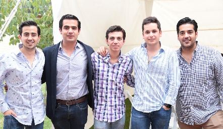  Rodrigo Carreras, Rodolfo Ortega, Santiago Guzmán, Agustín Soberón y José Antonio Motilla.
