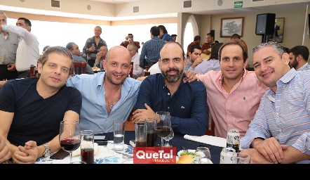  JC Feres, Horacio Rocha, Félix Feres, Manuel Abud y Luis Castro.