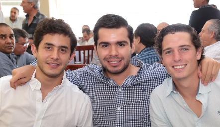  Julián Abud, Rodrigo Pérez y Diego Jourdain.