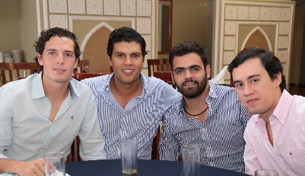  Diego Jourdain, Juan Manuel Piñero, Juan Pablo Abud y Daniel Estrada.
