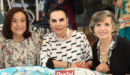  Olga Sánchez, Yoya Galarza y Lourdes Barragán.