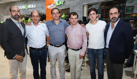  Félix Feres, Elías Abud, Manolo Abad, Elías Abud, Rodrigo Abud y Gustavo Puente.
