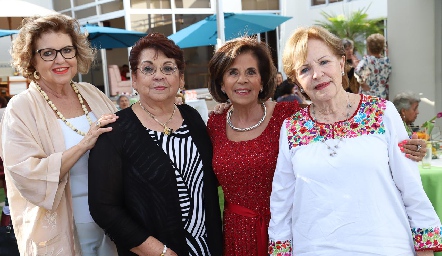  Tere Pizzuto, Gloria Bazúa de Martínez, Guillermina Anaya de De los Santos y Lynette de Pizzuto.
