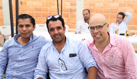  Luis Alvarado, Mauricio Romo y Germán Sotomayor.