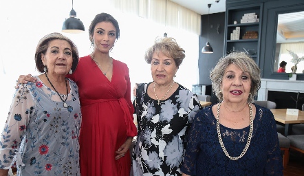  Lula Hernández, Sylvia Lárraga, Josefina Hernández de Hermosillo y Martha Hernández.