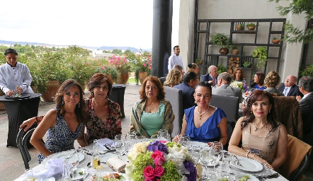  Elsa Tamez, Coco Mendizábal, Irene Rangel, Lourdes Gómez y Alicia Gallegos.