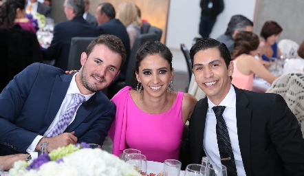  Jorge Gómez, Melissa Andrés y Federico Curiel.