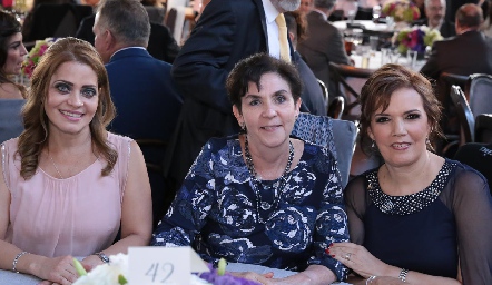  María Sahid, Ana Luisa Mejía y Paty Garza.