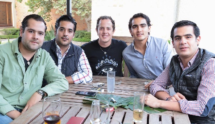  Andrés Mina, José Antonio Motilla, Santiago Aguillón, Mauricio Sánchez y Rodolfo Ortega.