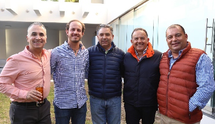  Ricardo Balbontín, Octavio Aguillón, Pepe Maza, Octavio Aguillón y Óscar González.