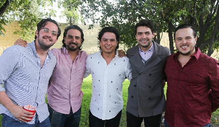  Jorge Guevara, Claudio Jordán, Barra Meade, Ernesto Navarro y Abraham Gallegos.